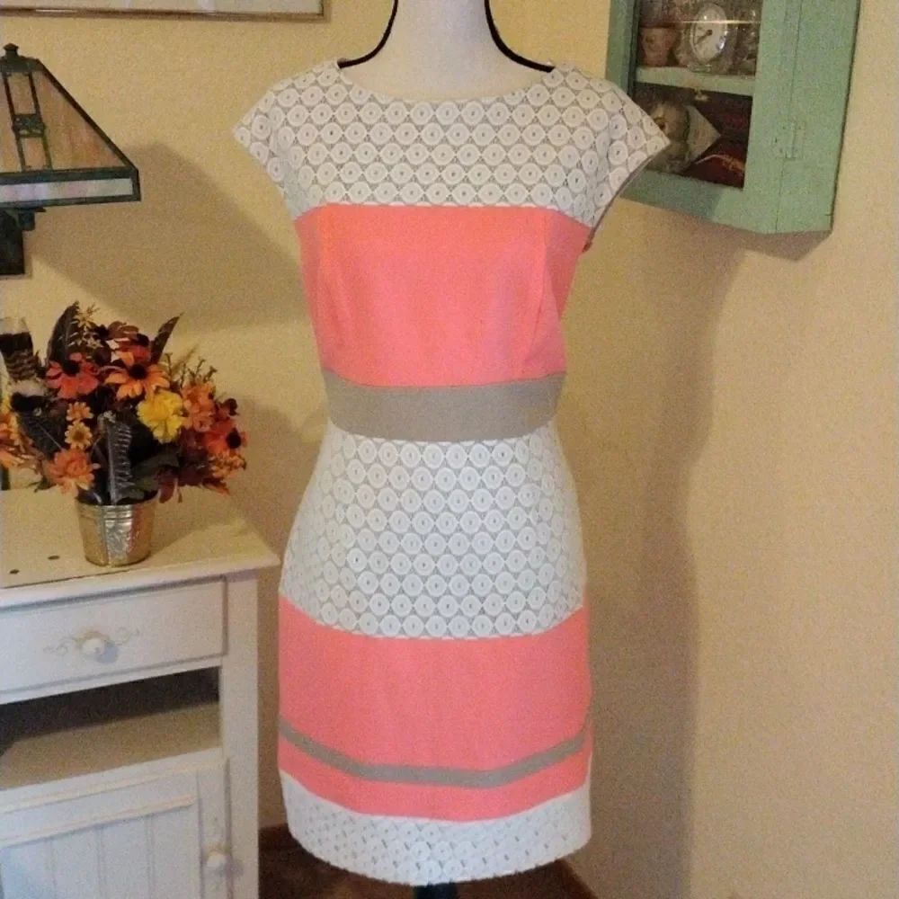 Studio One Colorblock Lace Dress